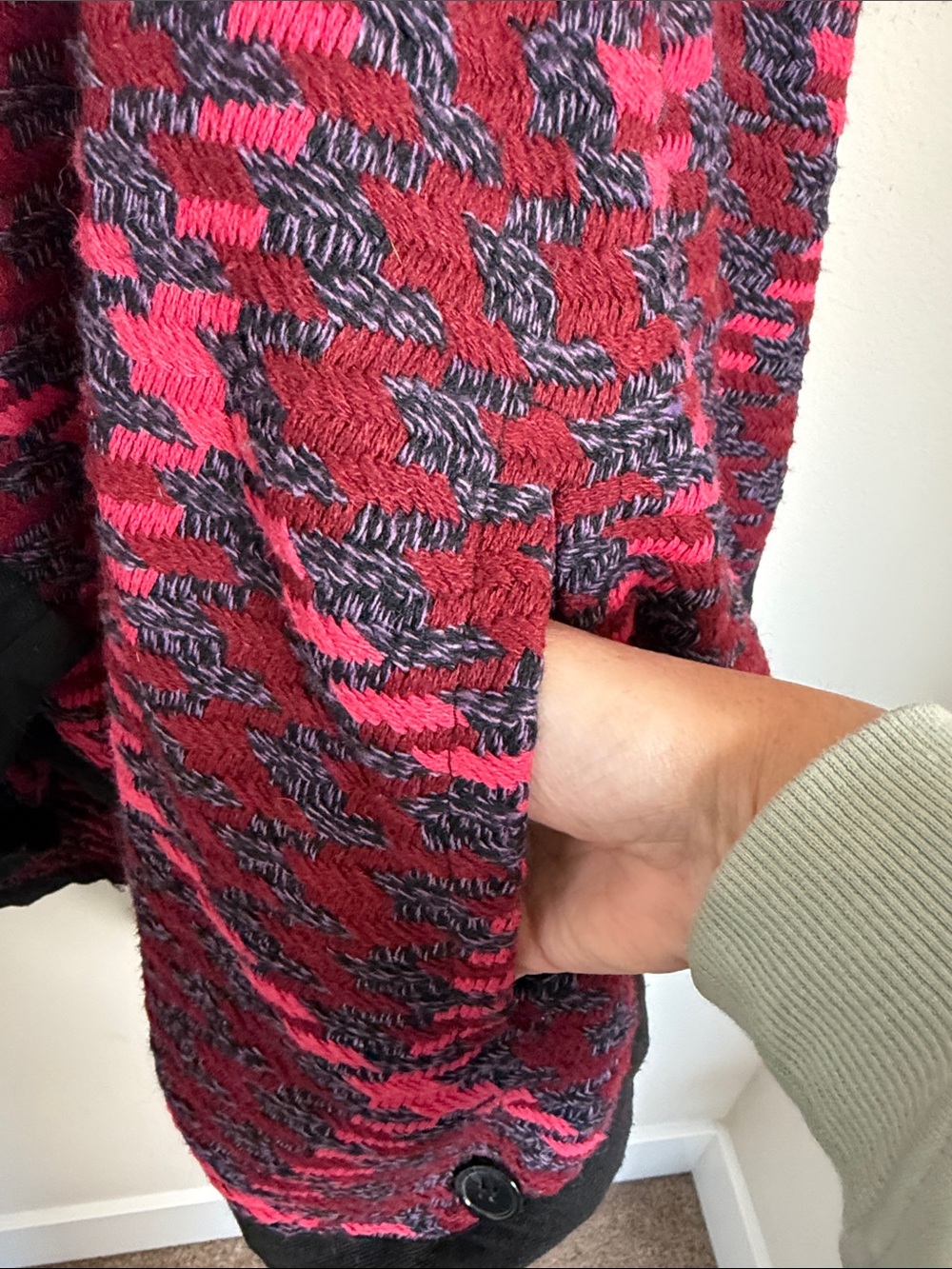 ModCloth Little Plaid Riding Hood Cape Poncho XS/S- Up to Large Boho Winter - Picture 5 of 7